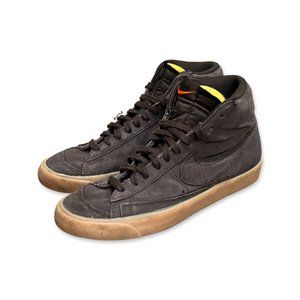 Pre Owned Nike Blazer Mid 77 Suede Velvet Brown US 10.5 Custom Purple Swopsh